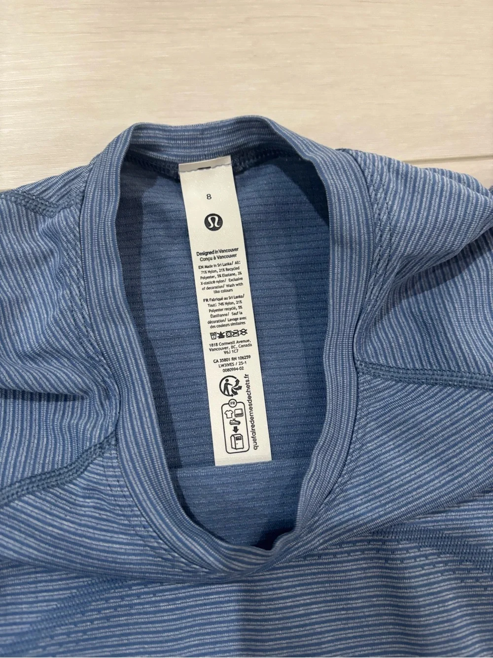 Lululemon Swiftly Tech Cropped Short-Sleeve Shirt 2.0 Size 8 Blue